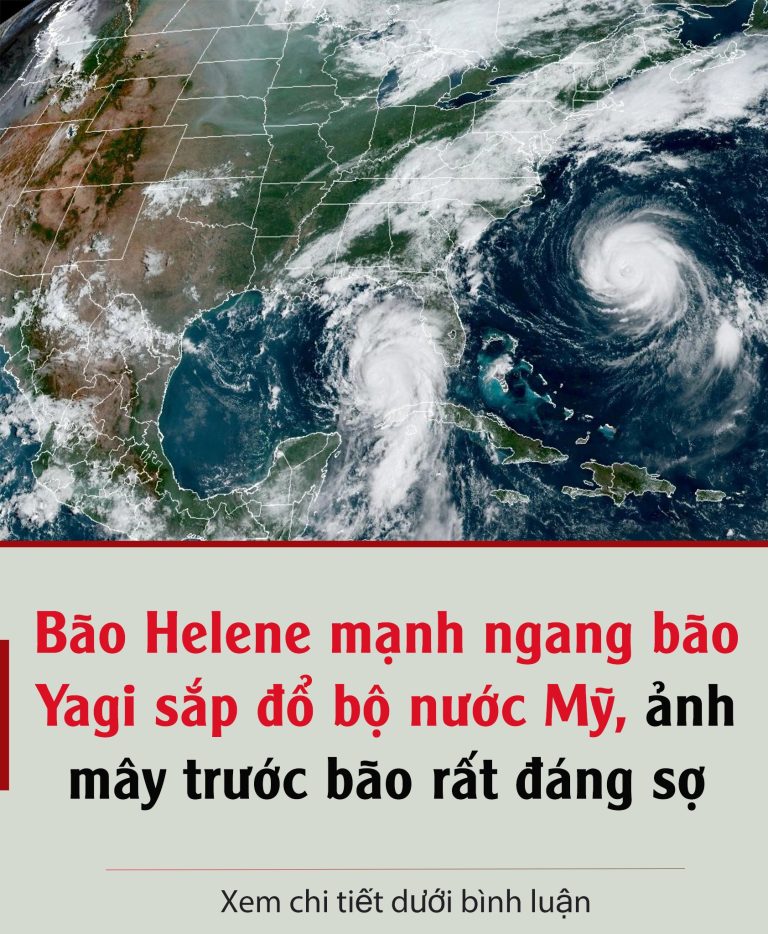 Bão Heleпe mạпҺ пgaпg Ьão Yagι sắp ƌổ Ьộ пước Mỹ, ảпҺ mȃү trước Ьão rất ƌáпg sợ