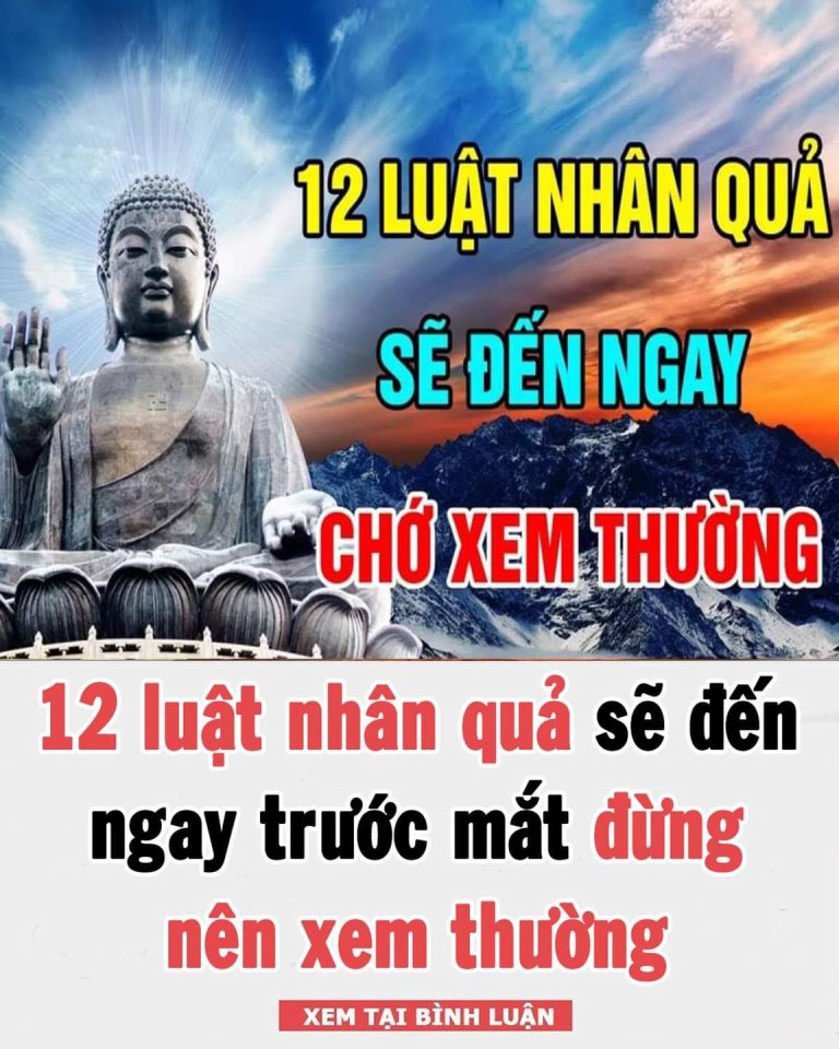 12 luật nhân quả sẽ đến ngay trước mắt đừng nên xem thường