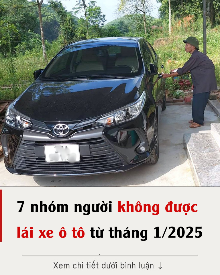 7 nhóm người không được lái xe ô tô từ tháng 1/2025