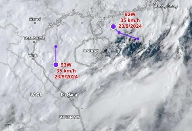 KHẨN: Biển Đông xuất hiện 2 áp thấp, 1 trong 2 ở ngay Vịnh Bắc Bộ, các tỉnh sau chú ý