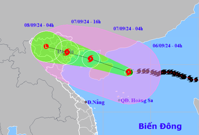 Sáng nay Yagi duy trì cấp siêu bão với sức gió mạnh nhất 201 km/h👇