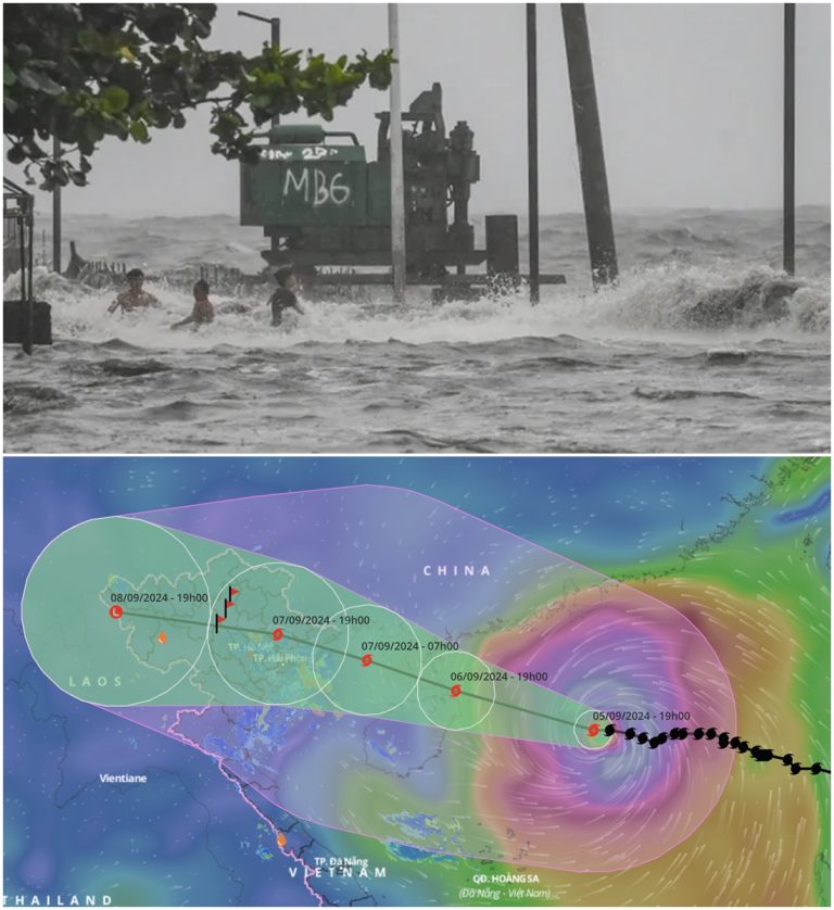 N/Ó/NG: Siêu bão cách Quảng Ninh 570km giữ nguyên cường độ gió giật cấp 17, đã khiến gần 20 người ch/e/t