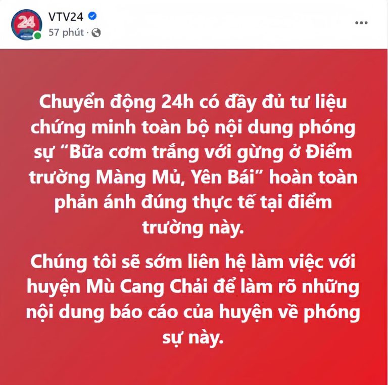 ‘Chuyển động 24h’ chính thức lên tiếng