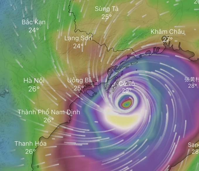 TIN X/Ấ/U: Bão số 3 (Yagi) đổi hướng Nam, đi thẳng vào Hải Phòng – Hà Nội, chiều nay HN có thể có gió giật cấp 10