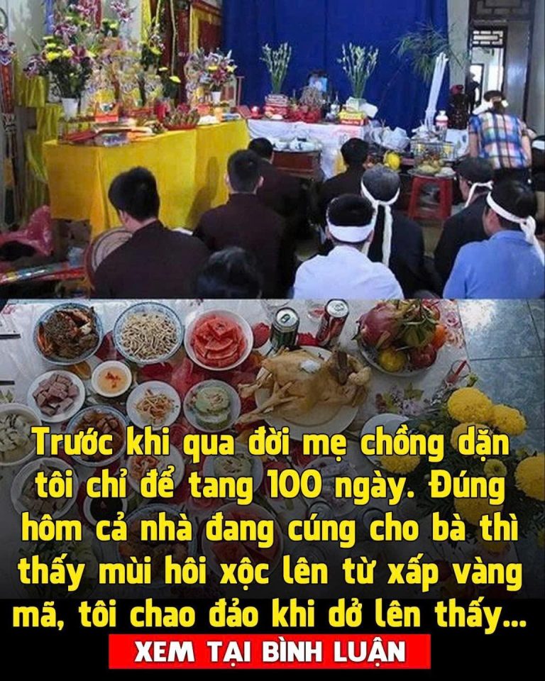 Trước khi qua đời mẹ chồng dặn tôi chỉ để tang 100 ngày. Đúng hôm cả nhà đang cúng cho bà thì thấy mùi hôi x-ộ-c lên từ xấp vàng mã, tôi chao đảo khi dở lên thấy…