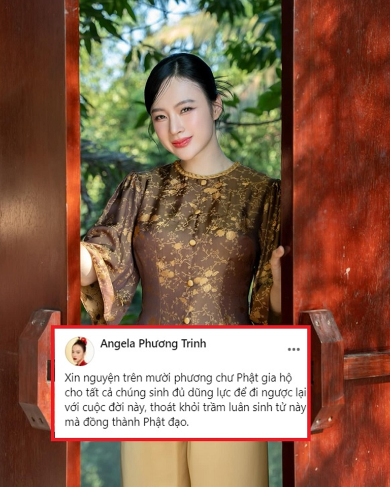 Angela Phương Trinh lên tiếng sau khi thầy Thích Chân Quang bị c.ấm thuyết giảng: Xin Phật cho thầy con qua kiếp n.ạn này