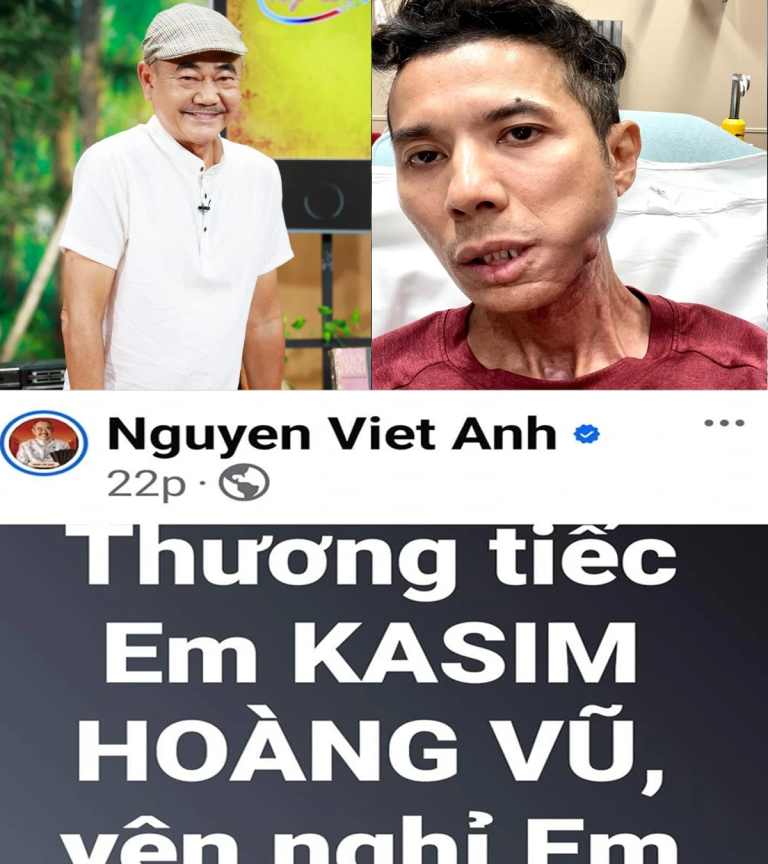 NSND Việt Anh tung tin Kasim Hoàng Vũ qua đời, khiến hàng chục đồng nghiệp vào chia buồn.