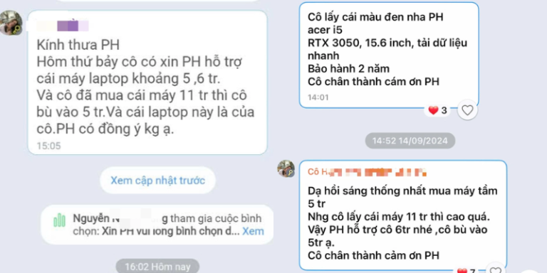 Xin phụ huynh ủng hộ tiền mua máy tính cá nhân bất thành, cô giáo không soạn đề cương ôn tập