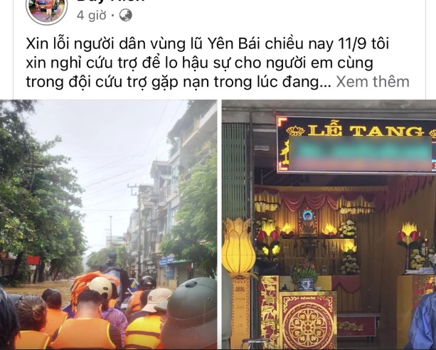 Đau lòng một tình nguyện viên không qua khỏi khi tham gia cứu trợ lũ lụt