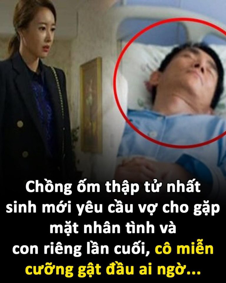 Chồng ốm thập tử nhất sinh mới yêu cầu vợ cho gặp mặt nhân tình và con riêng lần cuối, cô miễn cưỡng gật đầu ai ngờ…