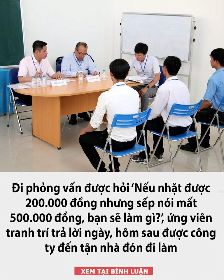 Đi phỏng vấn được hỏi ‘Nếu nhặt được 200.000 đồng nhưng sếp nói mất 500.000 đồng, bạn sẽ làm gì?’, ứng viên tranh trí trả lời ngày, hôm sau được công ty đến tận nhà đón đi làm