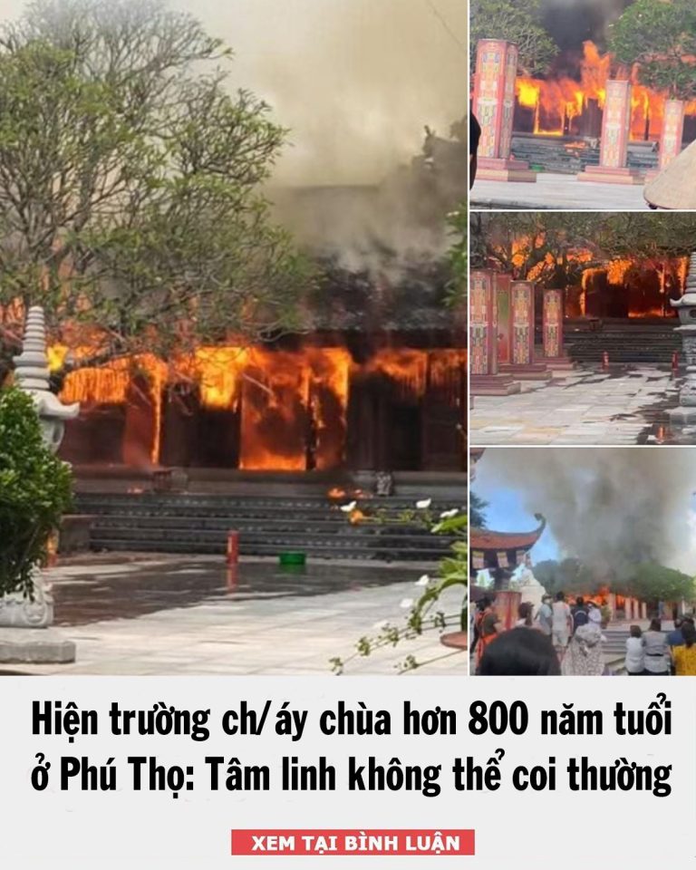 Hiện trường ngôi chùa 800 tuổi cháy trơ mái ở Phú Thọ