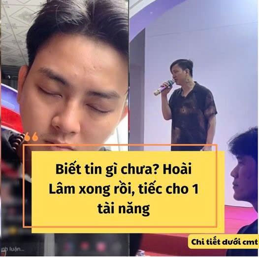 Ca sĩ Hoài Lâm hot nhất hôm nay vẫn đang phê chưa tỉnh