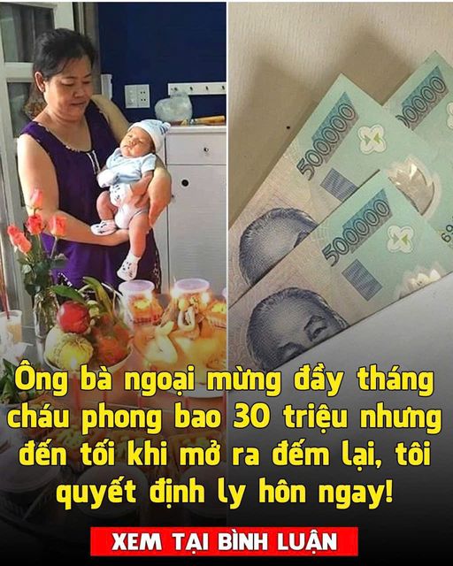 Ông bà ngoại mừng đầy tháng cháu 30 triệu nhưng bà nội lại bế cháu vào phòng lén lút làm điều tồi tệ này