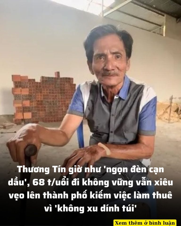 Thương Tín giờ như ‘ngọn đèn cạn dầu’, 68 t/uổi đi không vững vẫn xiêu vẹo lên thành phố kiếm việc làm thuê vì ‘không xu dính túi’