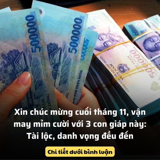 Xin chúc mừng cuối tháng 11, vận may mỉm cười với 3 con giáp này: Tài lộc, danh vọng đều đến