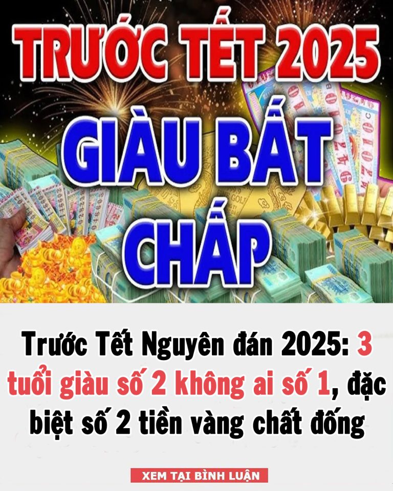 Trước Tết Nguyên đán 2025: 3 tuổi giàu số 2 không ai số 1, đặc biệt số 2 tiền vàng chất đống