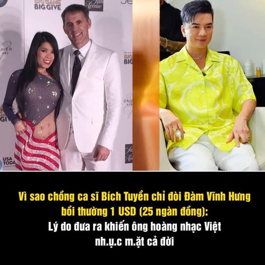 Vì sao vợ chồng ca sĩ Bích Tuyền chỉ đòi bồi thường 1 usd: Lý do đưa ra khiến MR Đàm n//hục mặt