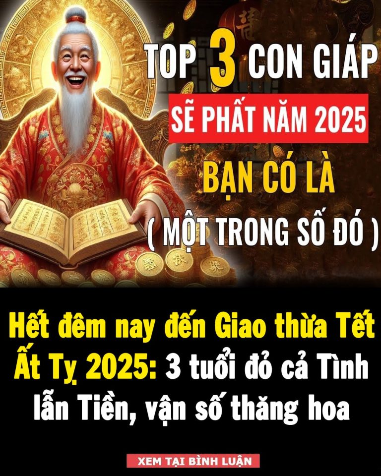 Hết đêm nay đến Giao thừa Tết Ất Tỵ 2025: 3 tuổi đỏ cả Tình lẫn Tiền, vận số thăng hoa