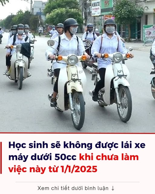 Học sinh sẽ không được lái xe máy dưới 50cc khi chưa làm việc này từ 1/1/2025