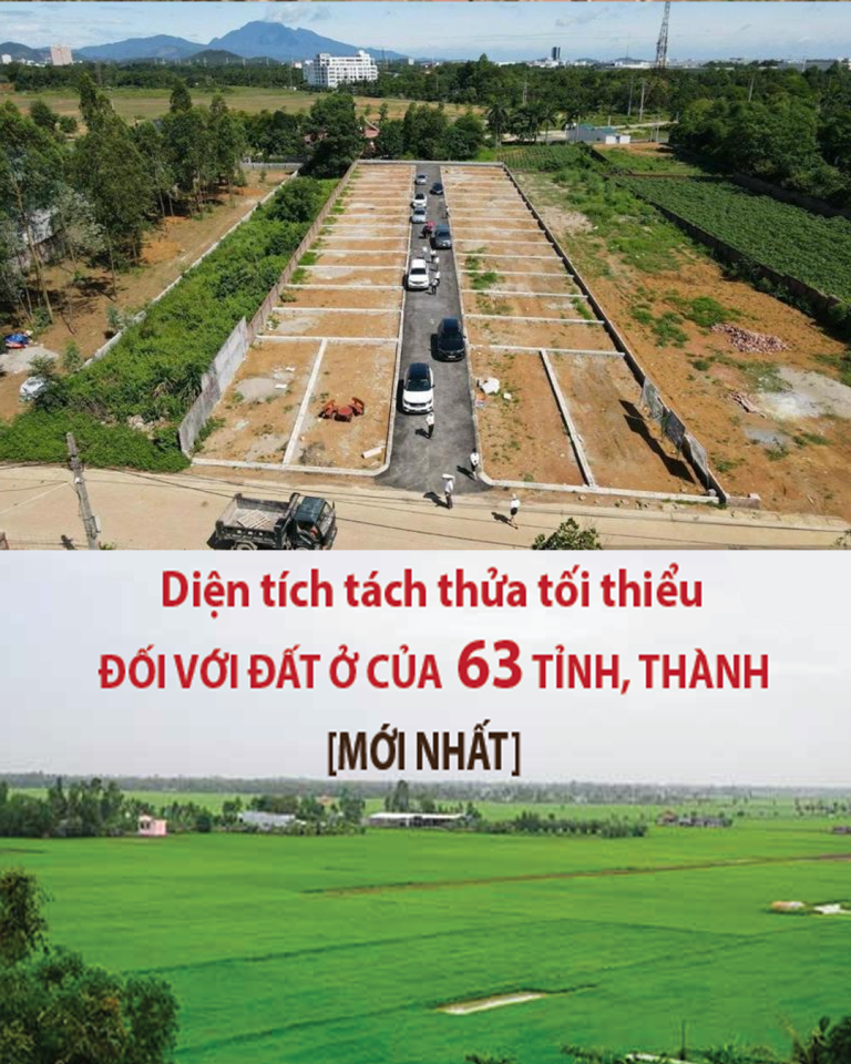 Diện tích tách thửa đối với đất ở của 63 tỉnh, thành phố, Cập nhật mới nhất 2024 …