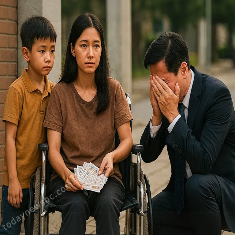 Chủ tịch bật khóc khi gặp vợ cũ ngồi xe lăn bán vé số nuôi con, sự thật khiến anh q/uỵ gối xin tha thứ