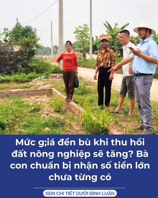 Mức giá đền bù khi thu hồi đất nông nghiệp sẽ tăng từ tháng 8.2024? Bà con chuẩn bị nhận số tiền lớn chưa từng có