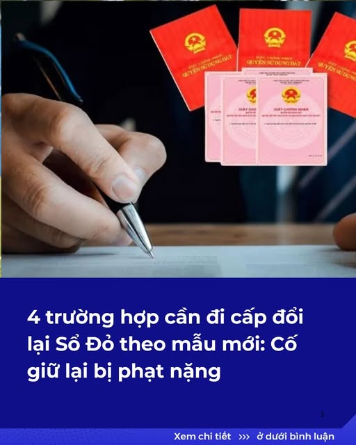 4 trường hợp cần đi cấp đổi lại Sổ Đỏ theo mẫu mới: Cố giữ lại bị phạt nặng