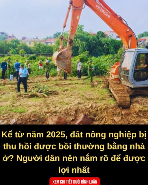 Kể từ năm 2025, đất nông nghiệp bị thu hồi được bồi thường bằng nhà ở? Người dân nên nắm rõ để được lợi nhất