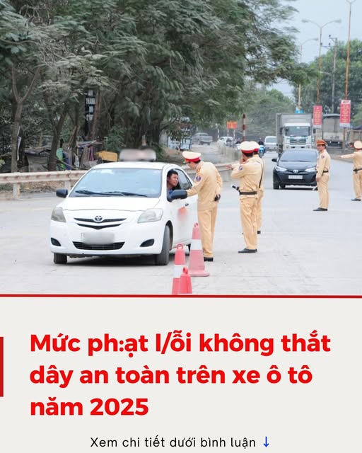 Mức phạt không thắt dây an toàn với xe ô tô năm 2025