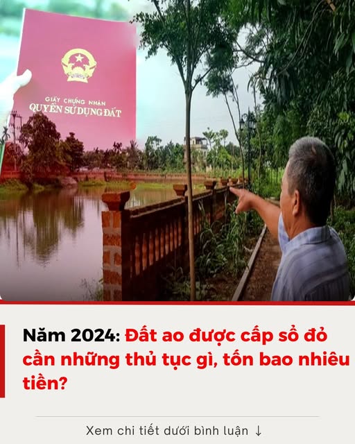 Thủ tục, hồ sơ xin cấp sổ đỏ đất ao và những giấy tờ cần phải có