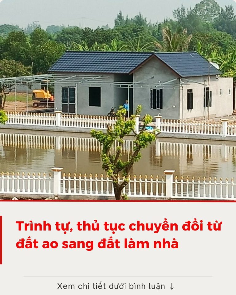 Trình tự, thủ tục chuyển đổi từ đất ao sang đất làm nhà