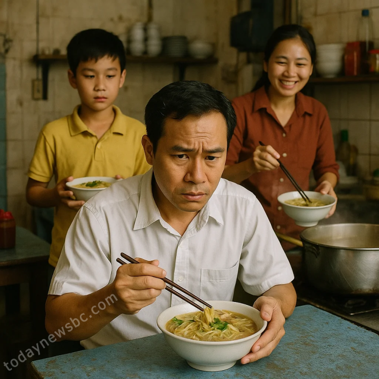 Chủ tịch đi ăn bún bò s:ững s:ờ khi thầy cậu bé phục vụ trông giống hệt mình lúc nhỏ. Nhưng người phụ nữ bán bún ở trong quầy lại khiến anh ng:ỡ ng:àng gấp bội…