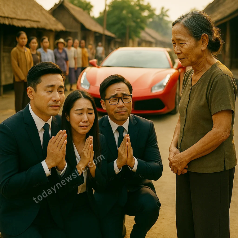 Chồng mất chị dâu nuôi 3 em chồng, cả làng chửi n//g/u, 20 năm sau 3 siêu xe đậu trước cửa và cái kết  ng/ã ng/ửa ..