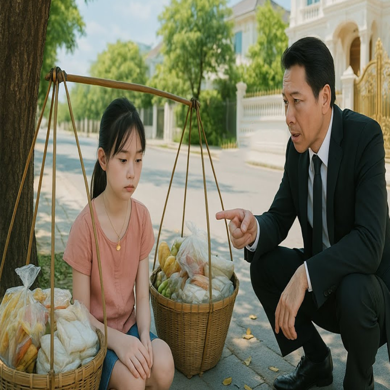 Đ;uổi cô bé bán hàng rong đứng trước biệt phủ, triệu phú liền bật khóc gọi con ơi, b;í m;ật h;é lộ …