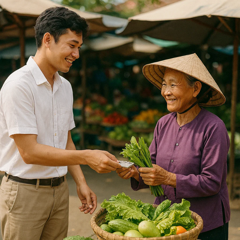 Chàng trai tốt bụng hay mua ủng hộ rau cho bà cụ ở góc chợ. Một hôm không thấy cụ bán nữa, anh tìm đến hỏi thăm thì phát hiện một tấm ảnh khiến anh s:ững s:ờ…